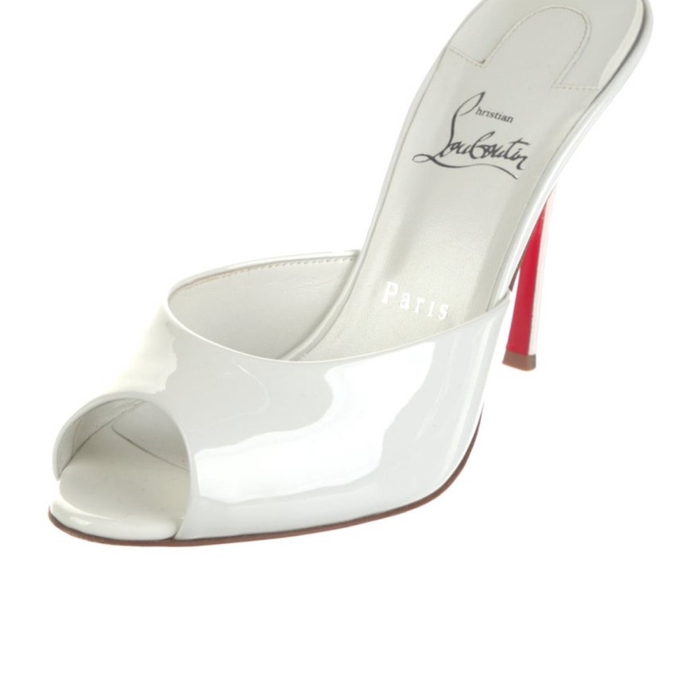 Christian Louboutin White and Red Heels